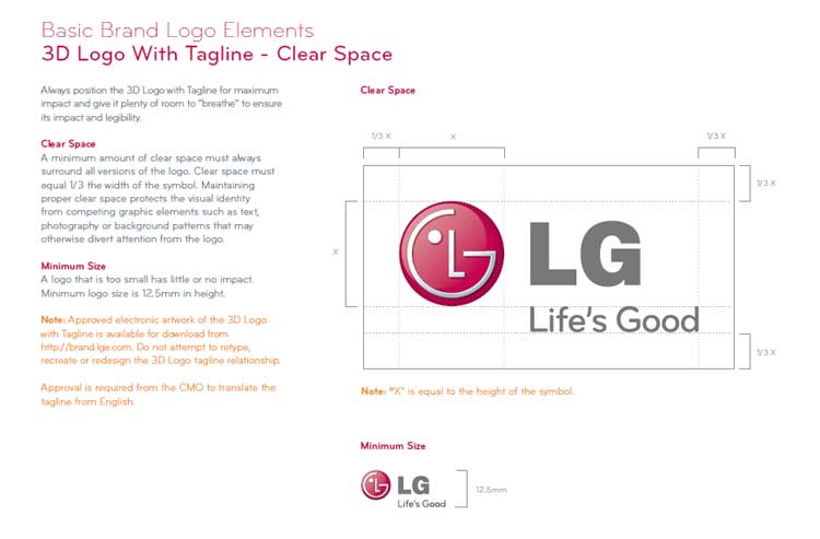 نقش طراحی هویت بصری در برند سازی چیست؟ LG corporate identity design guideline